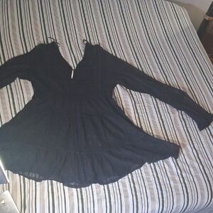 Free People Black Long Sleeve Dress